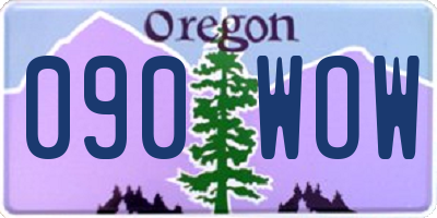 OR license plate 090WOW
