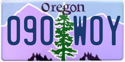 OR license plate 090WOY
