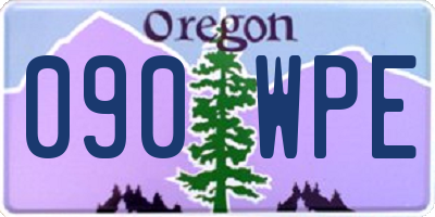 OR license plate 090WPE