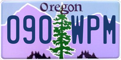OR license plate 090WPM