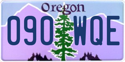 OR license plate 090WQE