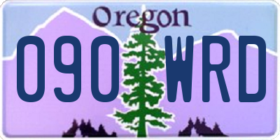 OR license plate 090WRD