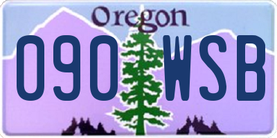 OR license plate 090WSB