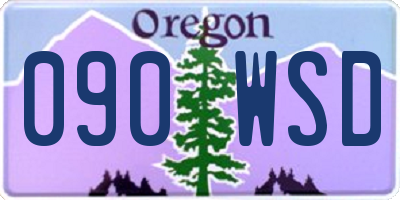 OR license plate 090WSD