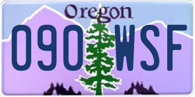 OR license plate 090WSF