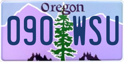 OR license plate 090WSU
