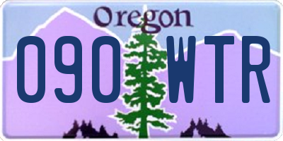 OR license plate 090WTR
