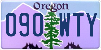 OR license plate 090WTY