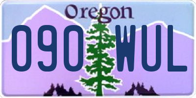 OR license plate 090WUL