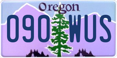 OR license plate 090WUS