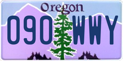 OR license plate 090WWY
