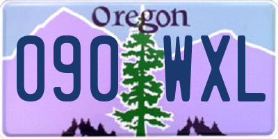 OR license plate 090WXL