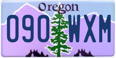 OR license plate 090WXM