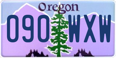OR license plate 090WXW