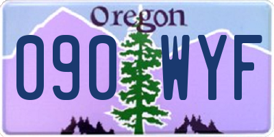 OR license plate 090WYF