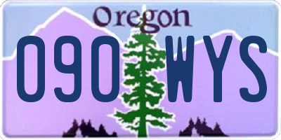 OR license plate 090WYS
