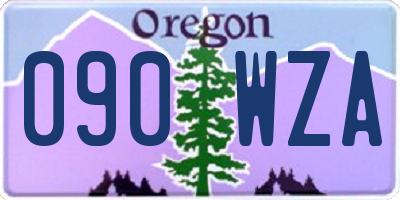 OR license plate 090WZA