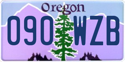 OR license plate 090WZB