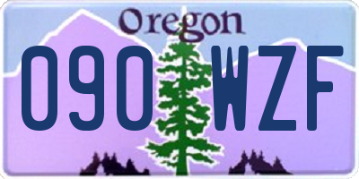 OR license plate 090WZF
