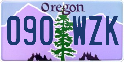 OR license plate 090WZK