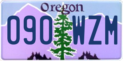 OR license plate 090WZM
