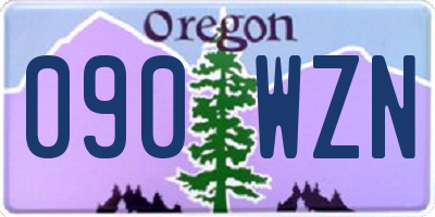 OR license plate 090WZN