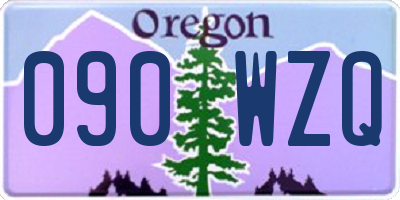 OR license plate 090WZQ