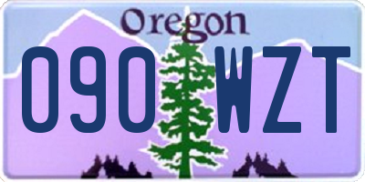 OR license plate 090WZT