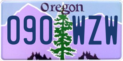 OR license plate 090WZW