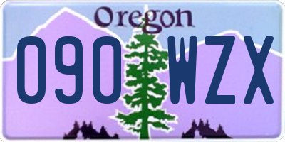 OR license plate 090WZX