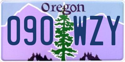 OR license plate 090WZY