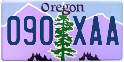 OR license plate 090XAA