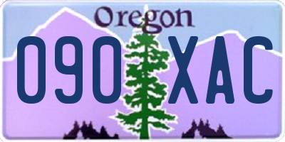 OR license plate 090XAC