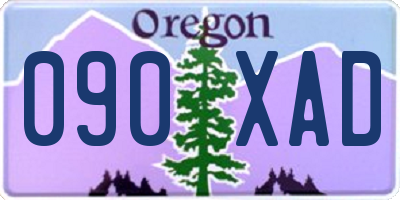 OR license plate 090XAD