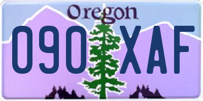 OR license plate 090XAF