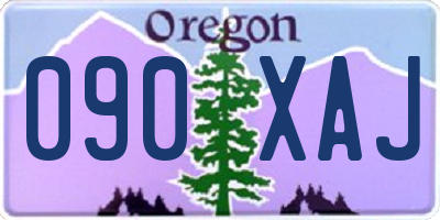 OR license plate 090XAJ