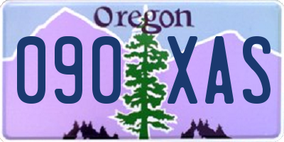 OR license plate 090XAS