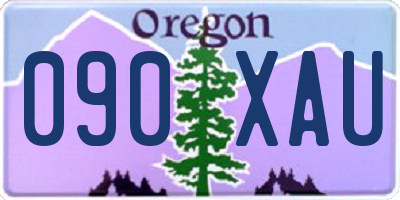 OR license plate 090XAU