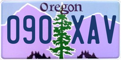 OR license plate 090XAV