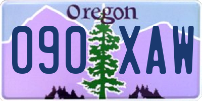 OR license plate 090XAW