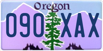 OR license plate 090XAX