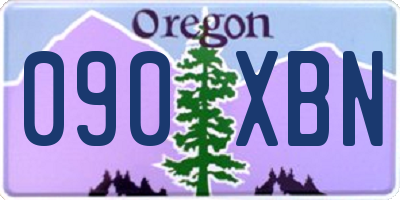 OR license plate 090XBN