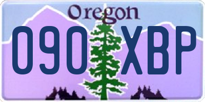 OR license plate 090XBP