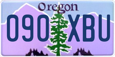 OR license plate 090XBU