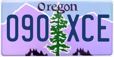OR license plate 090XCE