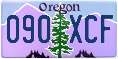 OR license plate 090XCF
