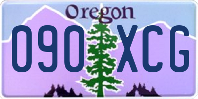 OR license plate 090XCG