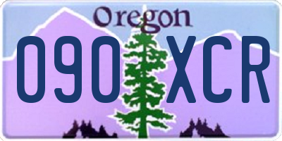 OR license plate 090XCR