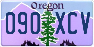 OR license plate 090XCV