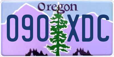 OR license plate 090XDC